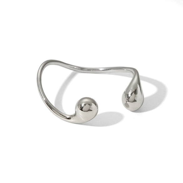 Irregular Water Drop Titanium Steel And Stainless Steel Bracelet With Vacuum Real Gold Pvd Electroplating