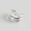 Japanese And Korean S925 Sterling Silver Handmade Jewelry Ins Wind Light Luxury Personality Irregular Line Ring