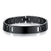 Personalized Men'S Stainless Steel Bracelet Black Glossy Popular Ornament