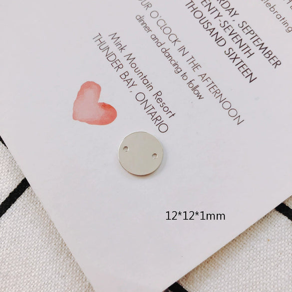 Jewelry Accessories Alloy Copper Electroplating Single Hanging Disc Pendant For Hair And Earrings