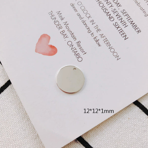 Jewelry Accessories Alloy Copper Electroplating Single Hanging Disc Pendant For Hair And Earrings