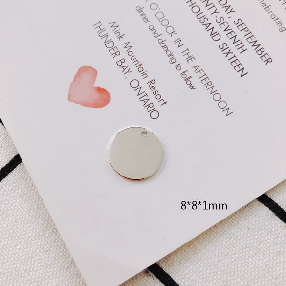 Jewelry Accessories Alloy Copper Electroplating Single Hanging Disc Pendant For Hair And Earrings