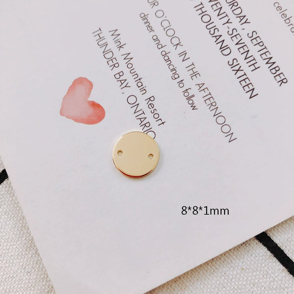 Jewelry Accessories Alloy Copper Electroplating Single Hanging Disc Pendant For Hair And Earrings