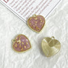 Jewelry Accessories Alloy Inlaid Gold Foil Love Round Water Drop Geometric Earring Necklace Pendant Bodhi Line Electroplated
