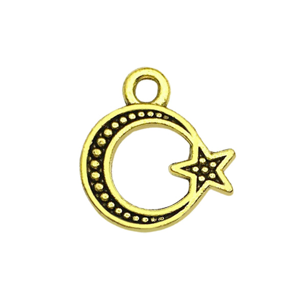 Jewelry Accessories Alloy Mixed Sun Moon Star Natural Style Electroplating Diy Bracelet Necklace Earrings Pendant