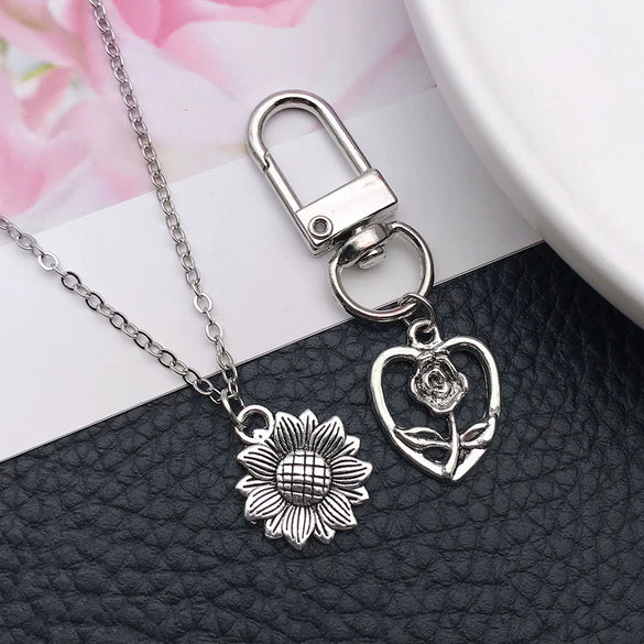 Jewelry Accessories Alloy Vintage Flower Pendant Electroplating