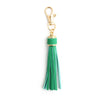 Jewelry Accessories Baotou Leather Bell Hat Tassel Edge Long Tassel Pu Artificial Leather Tassel Keychain Electroplating Solid Color