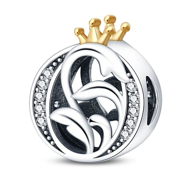 Jewelry Accessories Bracelet Copper Plated 925 Silver Original Design Dripping Oil Letter Pendant Beads