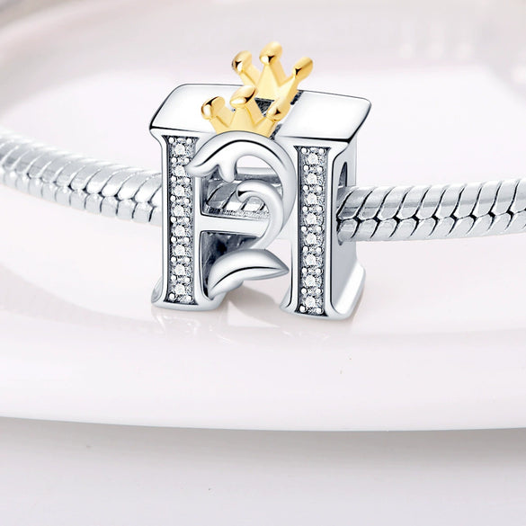 Jewelry Accessories Bracelet Copper Plated 925 Silver Original Design Dripping Oil Letter Pendant Beads