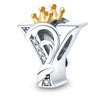 Jewelry Accessories Bracelet Copper Plated 925 Silver Original Design Dripping Oil Letter Pendant Beads