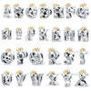 Jewelry Accessories Bracelet Copper Plated 925 Silver Original Design Dripping Oil Letter Pendant Beads