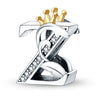 Jewelry Accessories Bracelet Copper Plated 925 Silver Original Design Dripping Oil Letter Pendant Beads