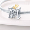 Jewelry Accessories Bracelet Copper Plated 925 Silver Original Design Dripping Oil Letter Pendant Beads