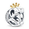 Jewelry Accessories Bracelet Copper Plated 925 Silver Original Design Dripping Oil Letter Pendant Beads