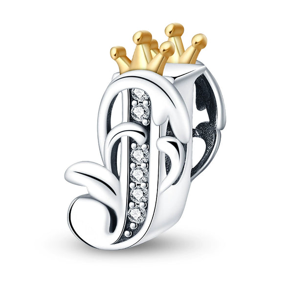 Jewelry Accessories Bracelet Copper Plated 925 Silver Original Design Dripping Oil Letter Pendant Beads