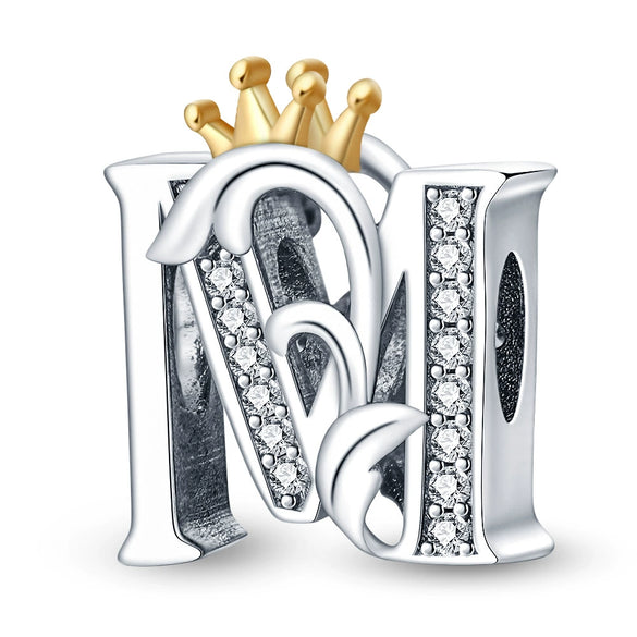 Jewelry Accessories Bracelet Copper Plated 925 Silver Original Design Dripping Oil Letter Pendant Beads