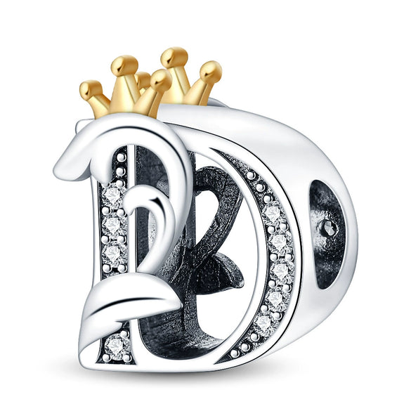 Jewelry Accessories Bracelet Copper Plated 925 Silver Original Design Dripping Oil Letter Pendant Beads