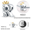 Jewelry Accessories Bracelet Copper Plated 925 Silver Original Design Dripping Oil Letter Pendant Beads