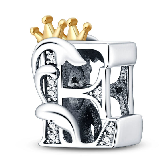 Jewelry Accessories Bracelet Copper Plated 925 Silver Original Design Dripping Oil Letter Pendant Beads