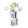 Jewelry Accessories Bracelet Copper Plated 925 Silver Original Design Dripping Oil Letter Pendant Beads