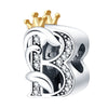Jewelry Accessories Bracelet Copper Plated 925 Silver Original Design Dripping Oil Letter Pendant Beads