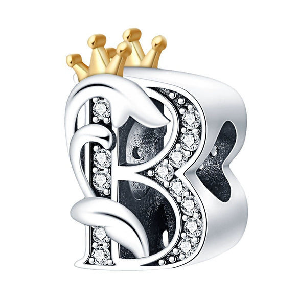 Jewelry Accessories Bracelet Copper Plated 925 Silver Original Design Dripping Oil Letter Pendant Beads