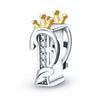 Jewelry Accessories Bracelet Copper Plated 925 Silver Original Design Dripping Oil Letter Pendant Beads