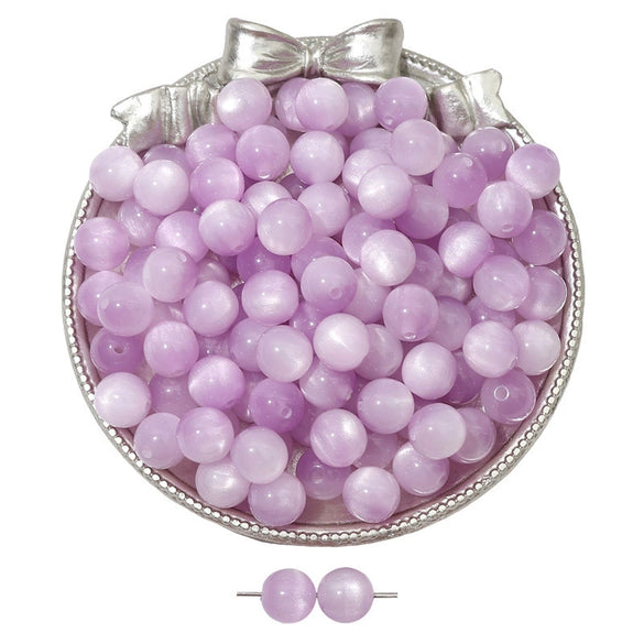 Jewelry Accessories Bracelet Diy Handmade Beaded Material With Plastic And Resin Round Bead Imitation Cat Eye