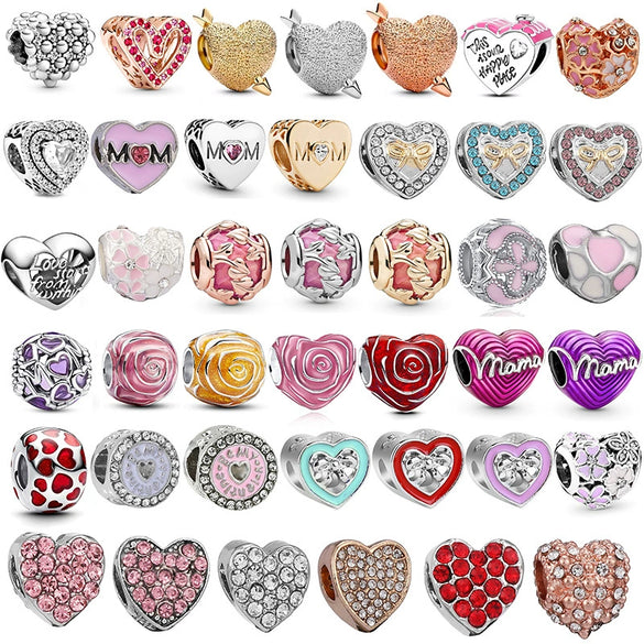 Jewelry Accessories Bracelet Metal Beaded With Love Painting Oil Exquisite Rose Totem Pattern Electroplating