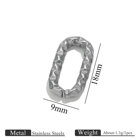 Jewelry Accessories Bracelet Necklace Connecting Buckle Geometric Oval Chain Titanium Steel Goldplated Stainless Steel Electroplated Totem Minimalist