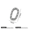 Jewelry Accessories Bracelet Necklace Connecting Buckle Geometric Oval Chain Titanium Steel Goldplated Stainless Steel Electroplated Totem Minimalist