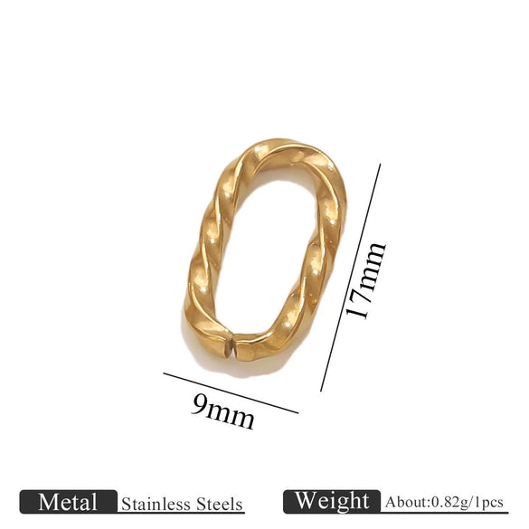 Jewelry Accessories Bracelet Necklace Connecting Buckle Geometric Oval Chain Titanium Steel Goldplated Stainless Steel Electroplated Totem Minimalist