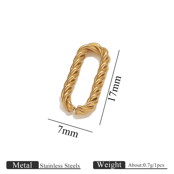 Jewelry Accessories Bracelet Necklace Connecting Buckle Geometric Oval Chain Titanium Steel Goldplated Stainless Steel Electroplated Totem Minimalist