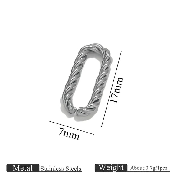 Jewelry Accessories Bracelet Necklace Connecting Buckle Geometric Oval Chain Titanium Steel Goldplated Stainless Steel Electroplated Totem Minimalist