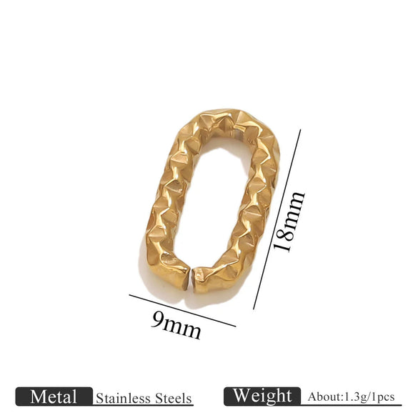 Jewelry Accessories Bracelet Necklace Connecting Buckle Geometric Oval Chain Titanium Steel Goldplated Stainless Steel Electroplated Totem Minimalist