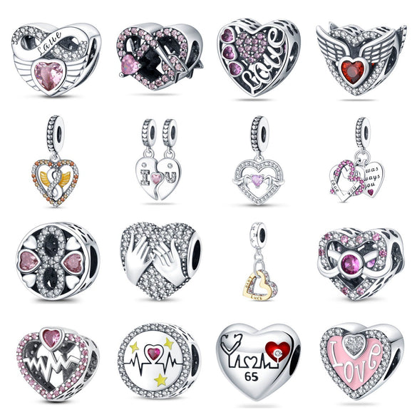 Jewelry Accessories Bracelet Necklace Heart Shape Pendant Copper Silver Plated Dripping Oil
