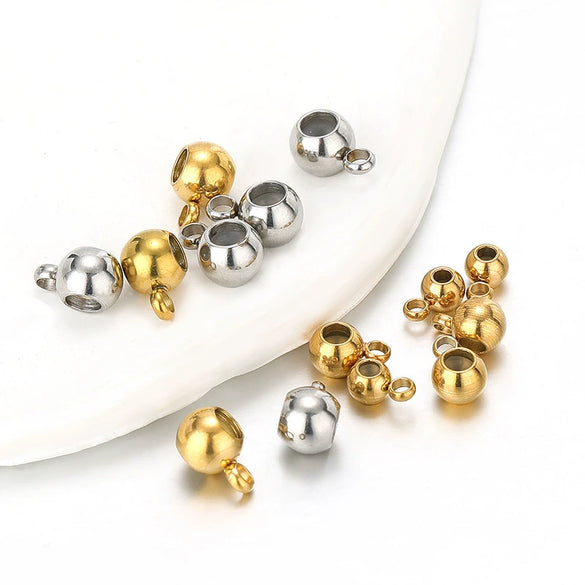 Jewelry Accessories Bracelet Necklace Made Of 18K Real Gold And Stainless Steel With Round Silicone Nonslip Adjustable Positioning Beads Electroplated And Handmade