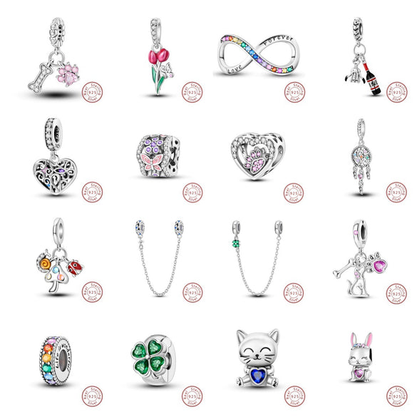 Jewelry Accessories Bracelet Necklace S925 Silver Tulip Pendant With Dripping Oil Treatment