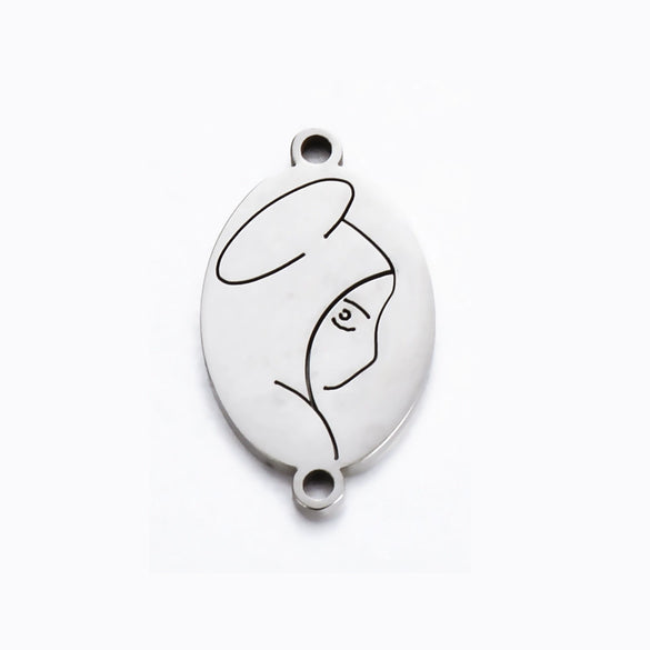 Jewelry Accessories Bracelet Pendant Titanium Steel Oval Triangular Electroplating Polishing