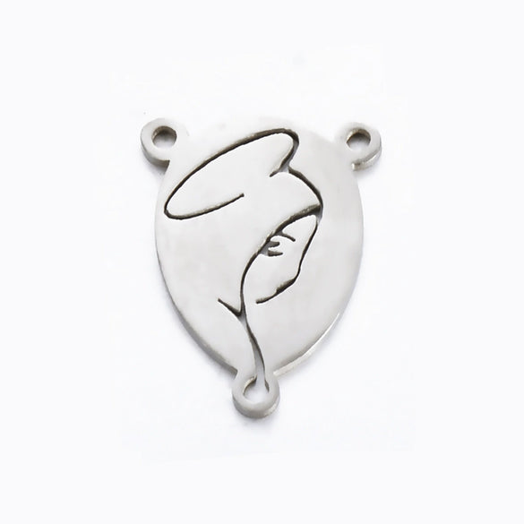 Jewelry Accessories Bracelet Pendant Titanium Steel Oval Triangular Electroplating Polishing