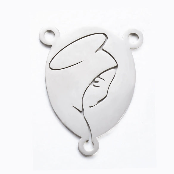 Jewelry Accessories Bracelet Pendant Titanium Steel Oval Triangular Electroplating Polishing