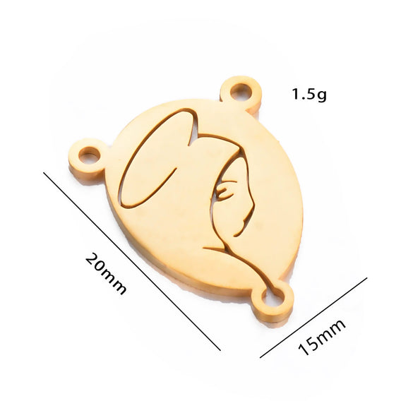 Jewelry Accessories Bracelet Pendant Titanium Steel Oval Triangular Electroplating Polishing