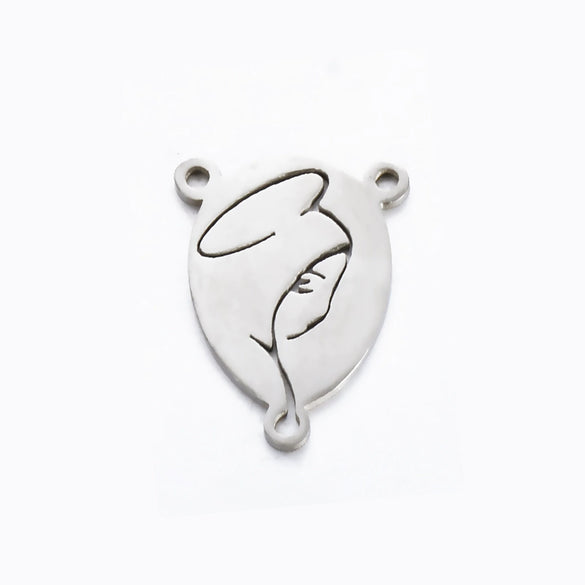 Jewelry Accessories Bracelet Pendant Titanium Steel Oval Triangular Electroplating Polishing