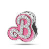 Jewelry Accessories Bracelet Pink Star Beads 925 Silver Plated Dripping Oil