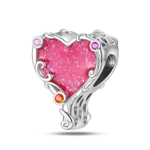 Jewelry Accessories Bracelet Pink Star Beads 925 Silver Plated Dripping Oil