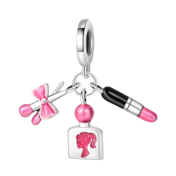 Jewelry Accessories Bracelet Silver Plated Heart Pendant Beads Dripping Oil Original Design