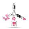 Jewelry Accessories Bracelet Silver Plated Heart Pendant Beads Dripping Oil Original Design