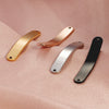 Jewelry Accessories Brushed Stainless Steel Curved Strip Geometric Connector Pendant