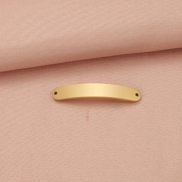 Jewelry Accessories Brushed Stainless Steel Curved Strip Geometric Connector Pendant