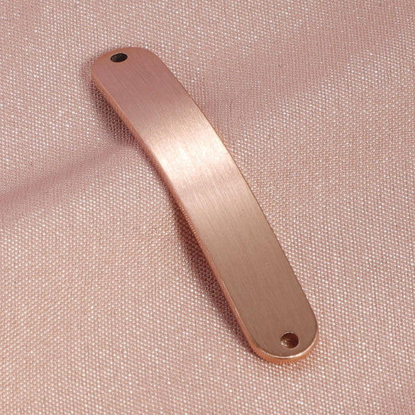 Jewelry Accessories Brushed Stainless Steel Curved Strip Geometric Connector Pendant